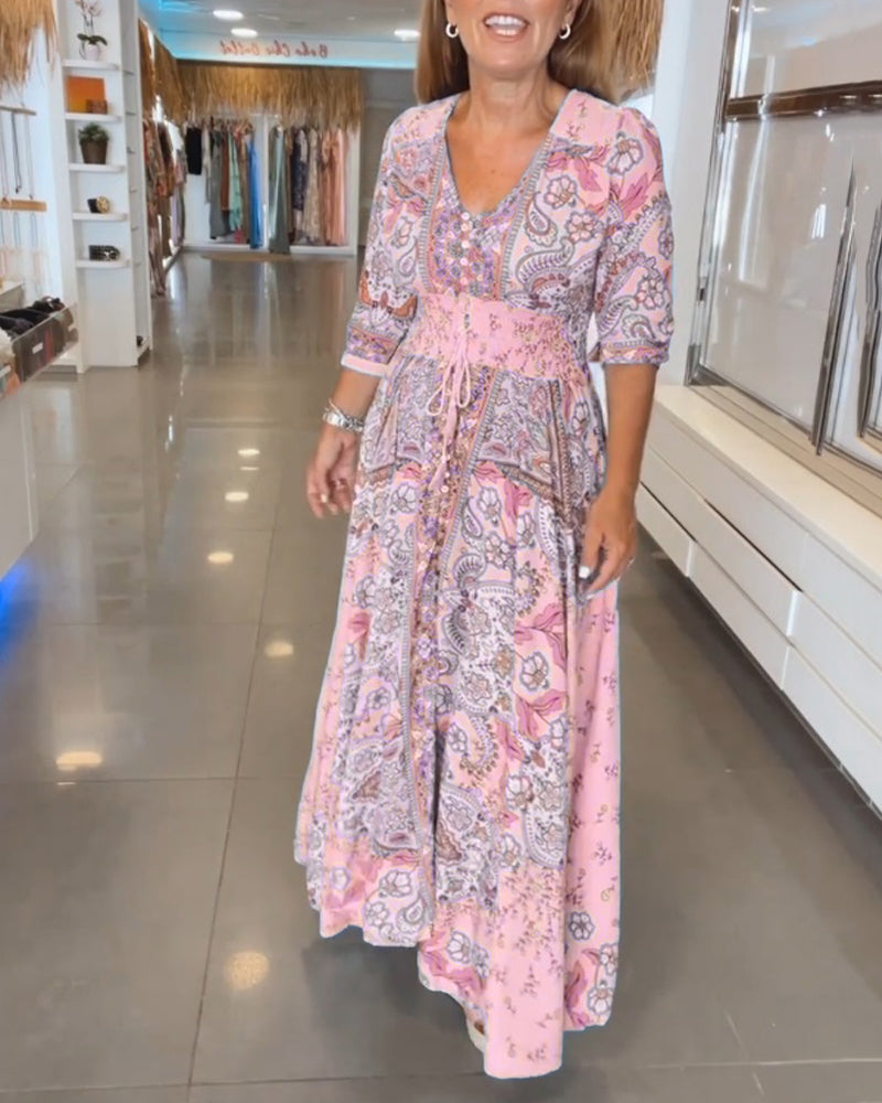 Mia – Elegant Vacation Dress with V-Neck