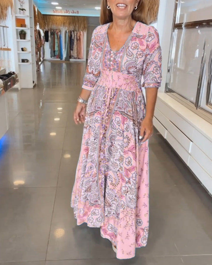 Mia – Elegant Vacation Dress with V-Neck