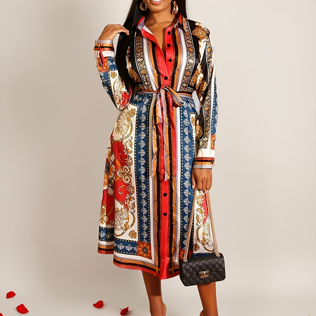 CRESSIDA – LONG SLEEVE SHIRT DRESS