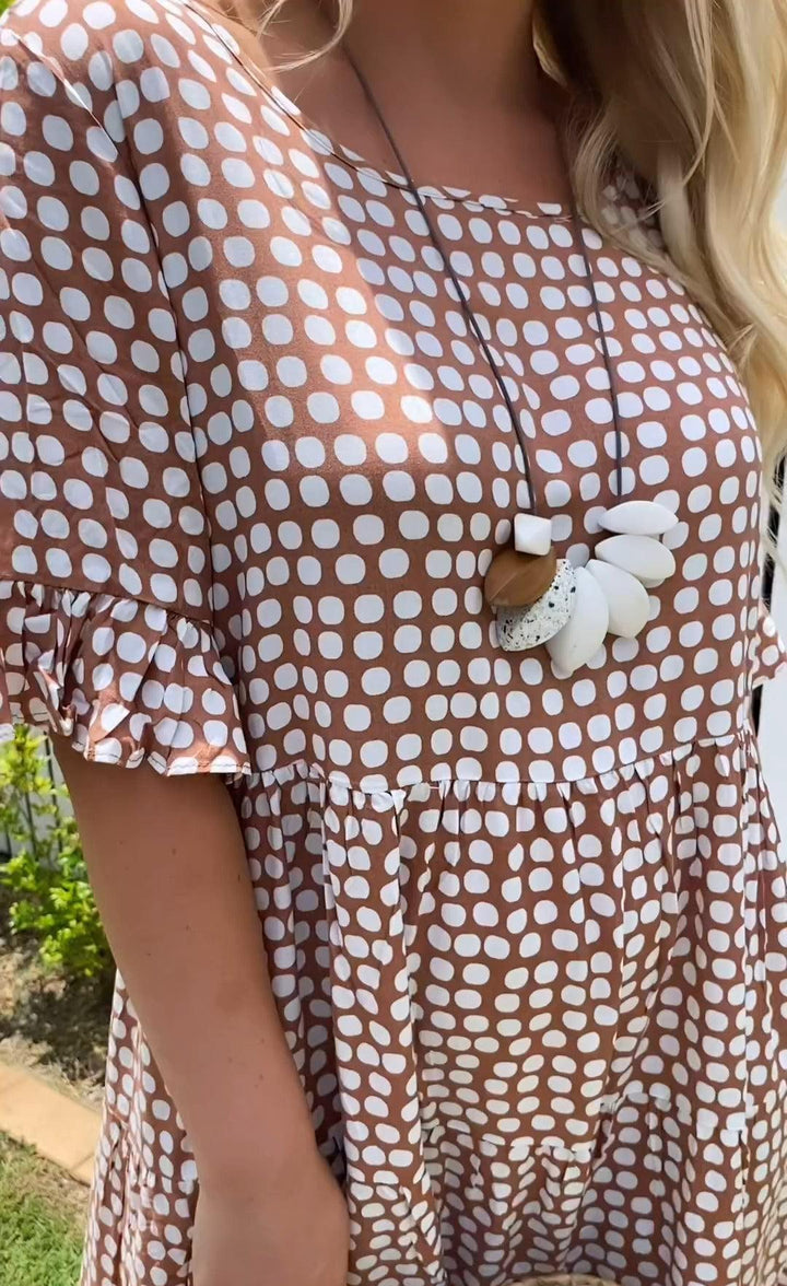 Rebecca - Casual Chic Midi Dress with Ruffled Sleeves