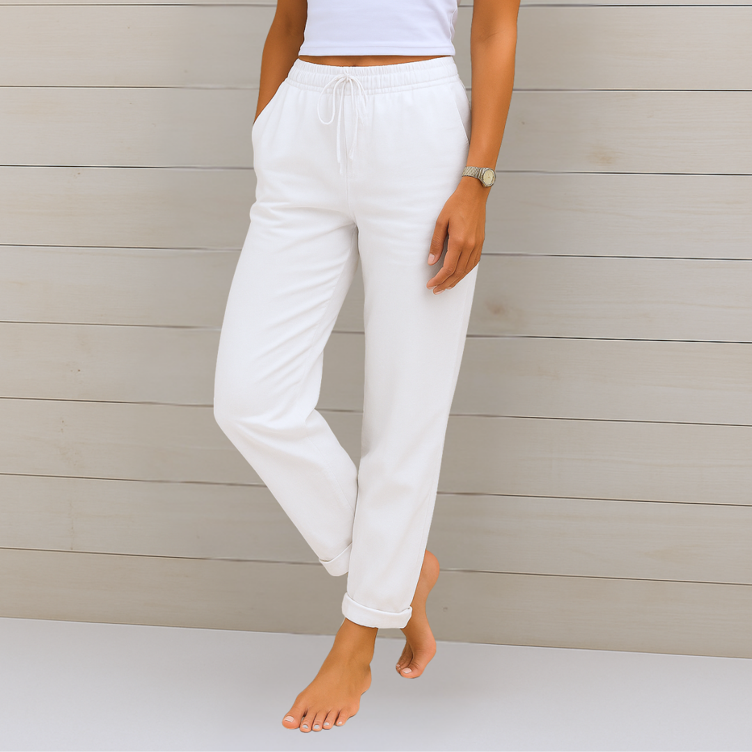 Maylora | Relaxed Linen Pants with Drawstring