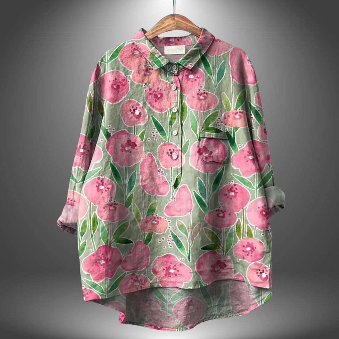 MIRIAM | Premium Floral Blouse, Handcrafted