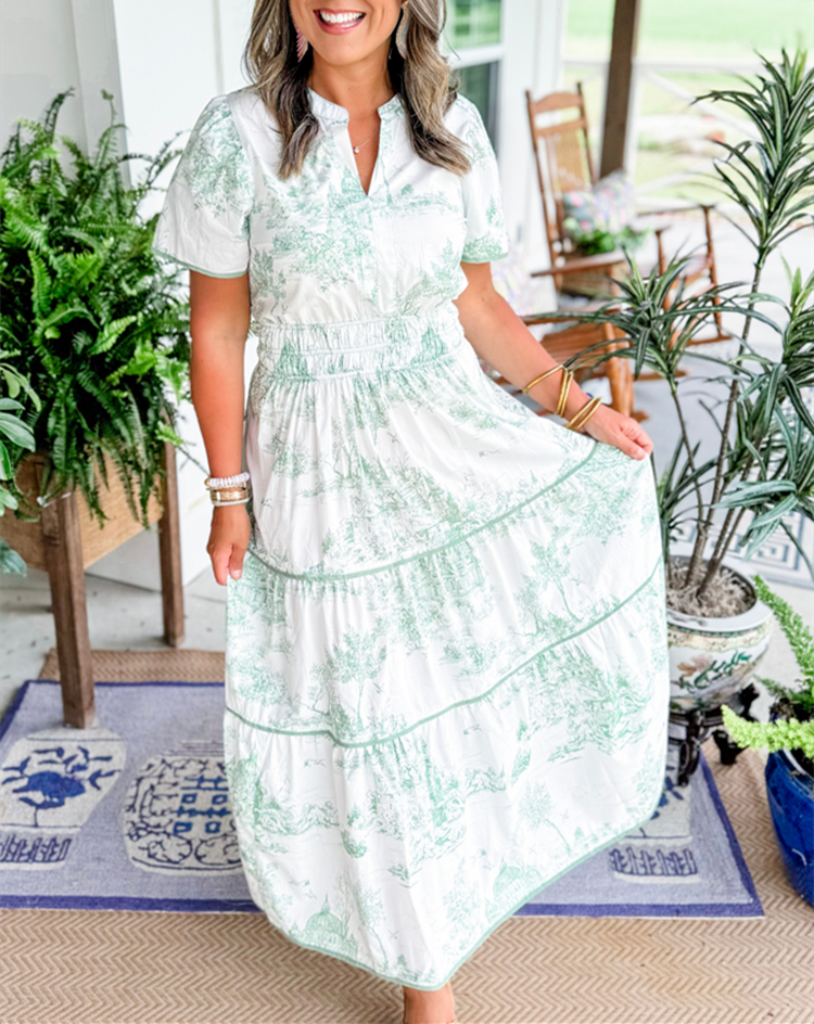 SAVANNAH – TIMELESS ELEGANCE IN A MAXI DRESS WITH RUFFLES