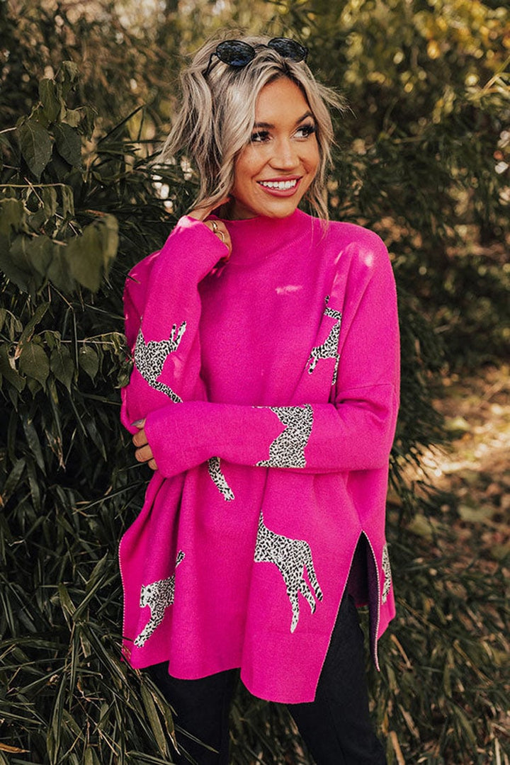 VIDA – VINTAGE CASUAL BLOUSE WITH TIGER AND LEOPARD PRINT