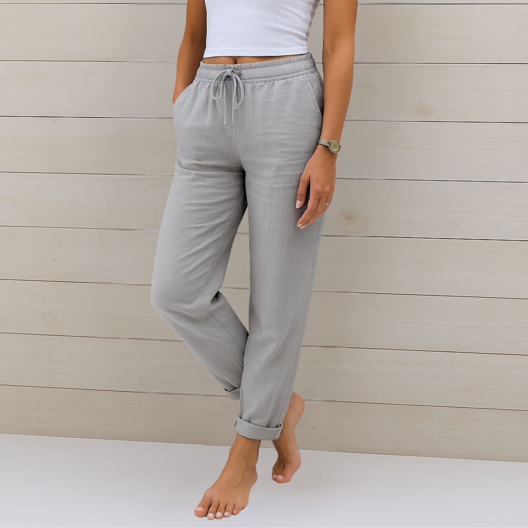 Maylora | Relaxed Linen Pants with Drawstring