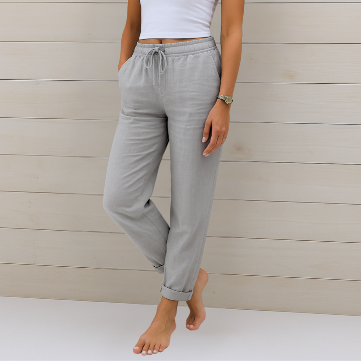 Maylora | Relaxed Linen Pants with Drawstring