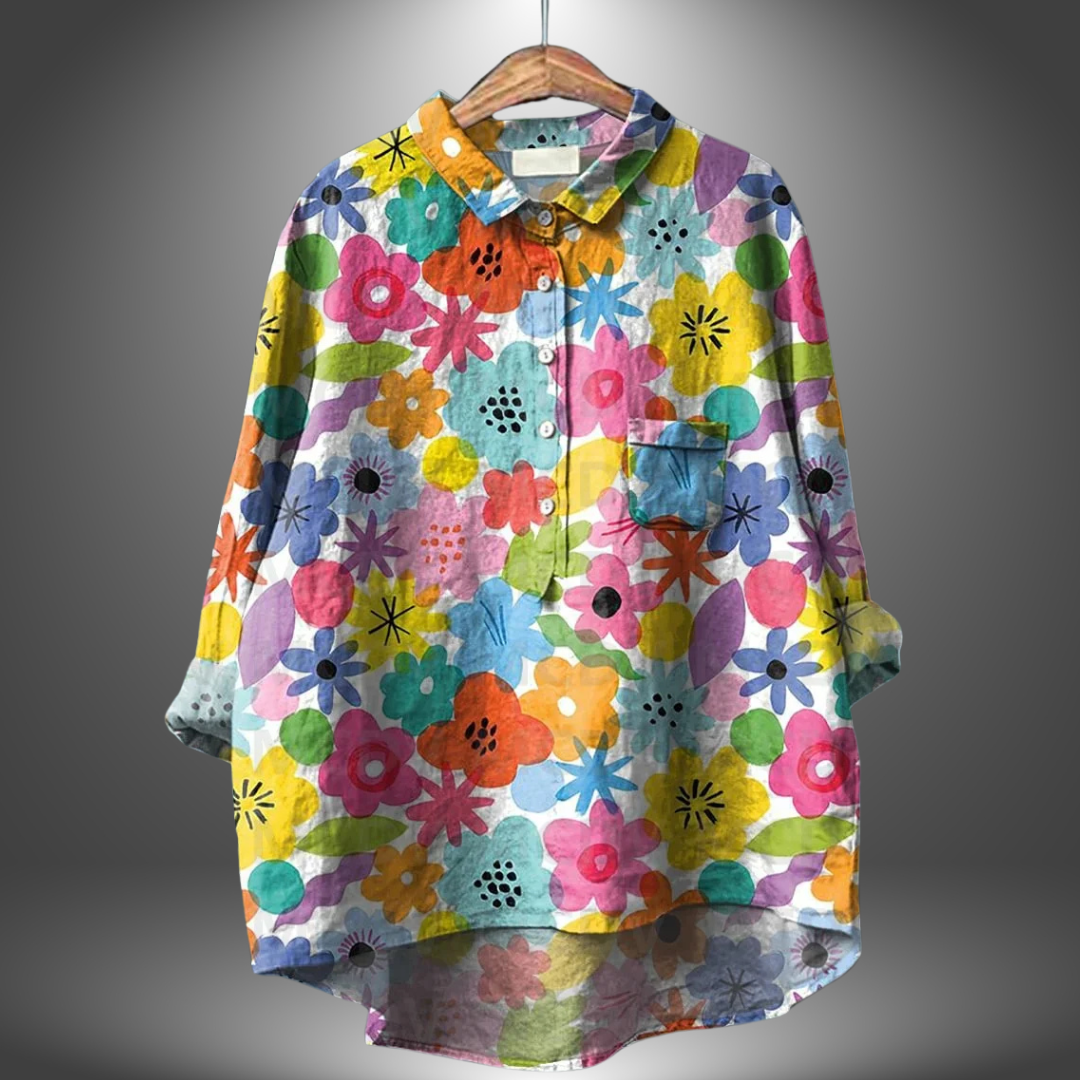 MIRIAM | Premium Floral Blouse, Handcrafted