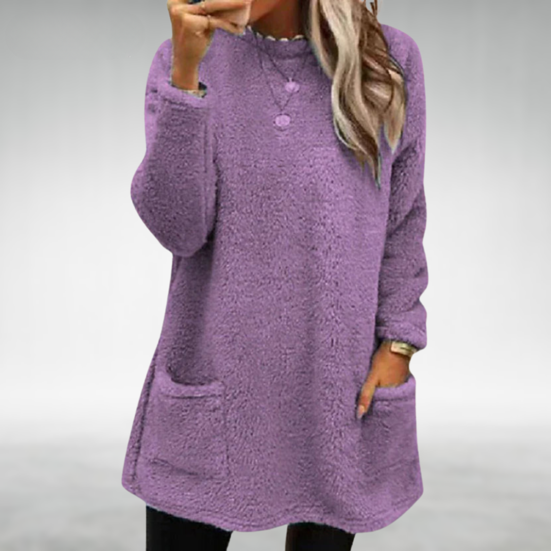 LUCY | Teddy Cotton Tunic with Pockets