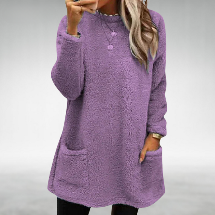 LUCY | Teddy Cotton Tunic with Pockets