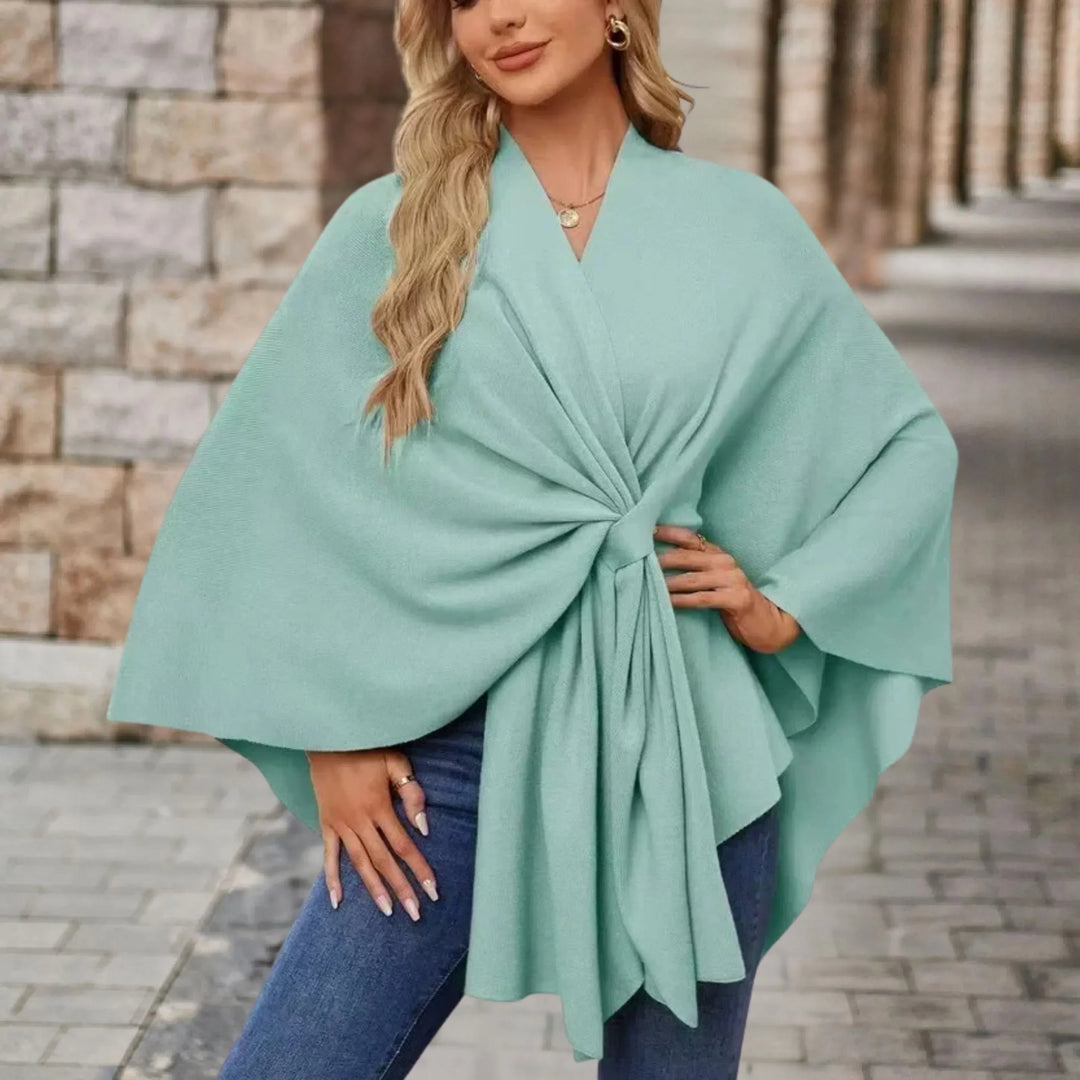Stela | Elegant Draped Poncho