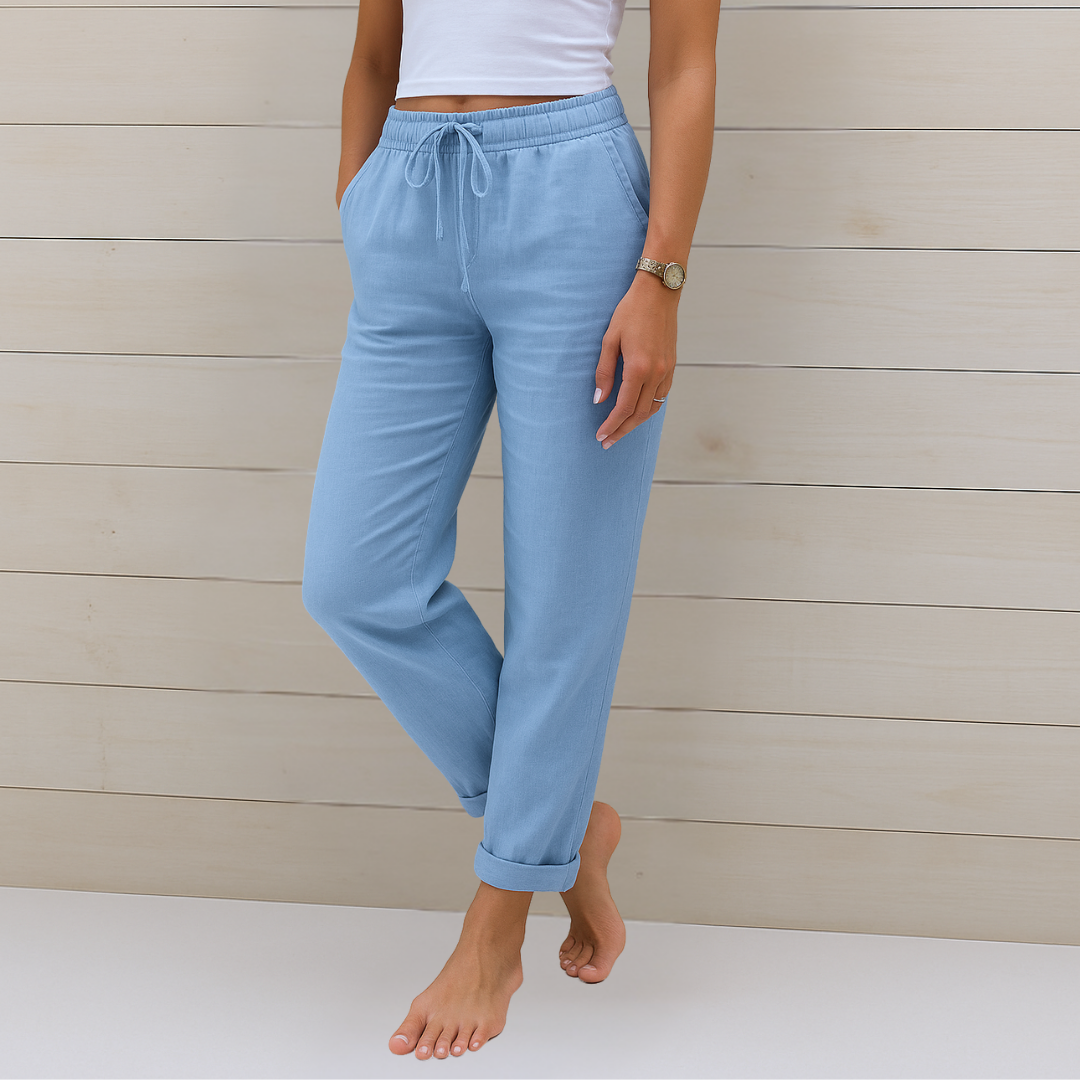 Maylora | Relaxed Linen Pants with Drawstring