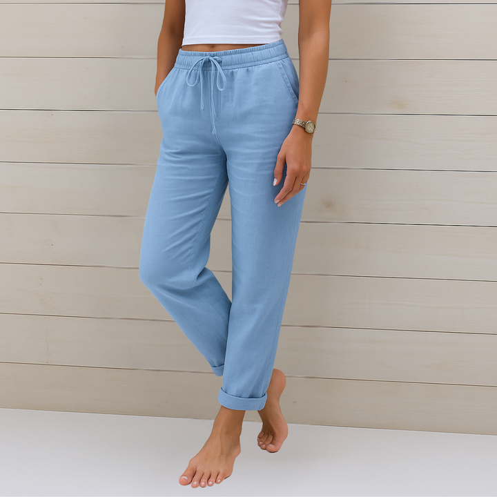 Maylora | Relaxed Linen Pants with Drawstring