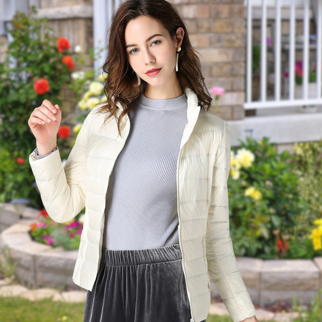 Seraphina | Waterproof White Down Jacket