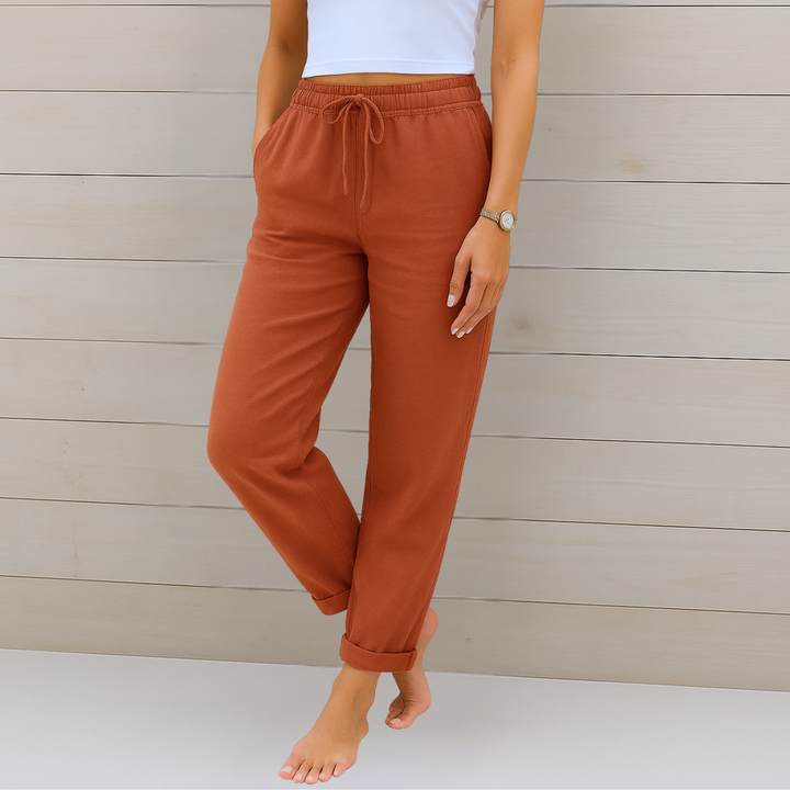 Maylora | Relaxed Linen Pants with Drawstring