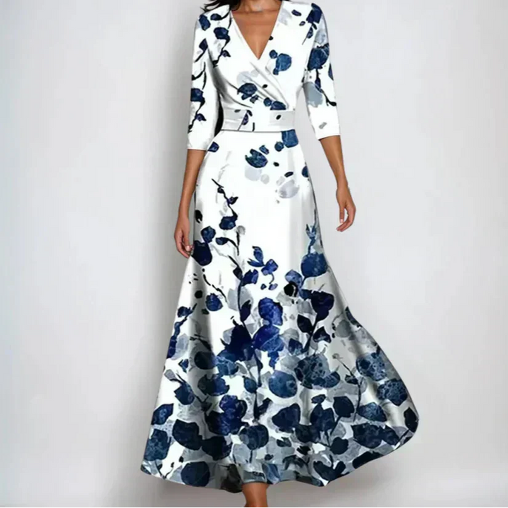 ISABELLA – WRAP DRESS WITH ENCHANTED FLOWERS