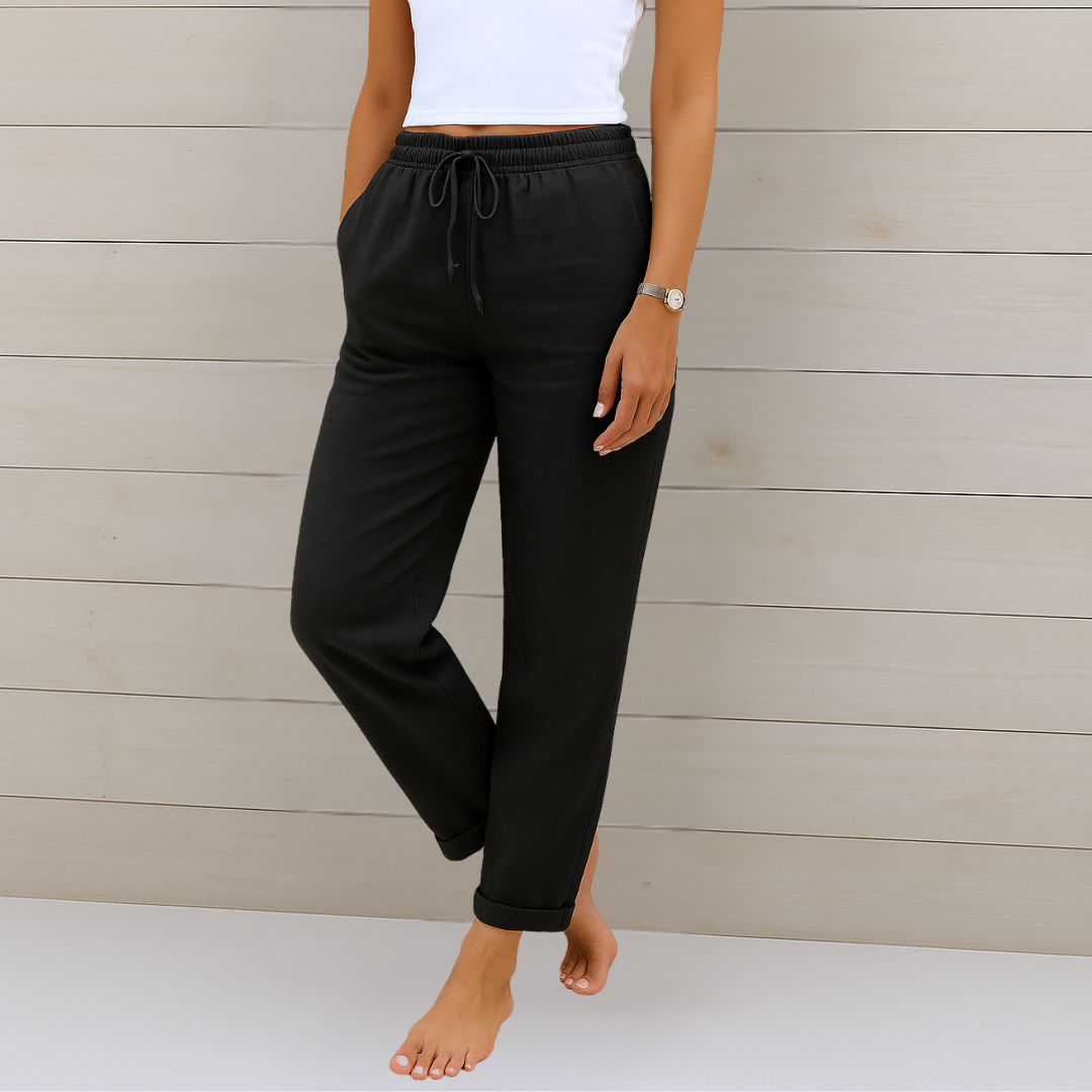 Maylora | Relaxed Linen Pants with Drawstring