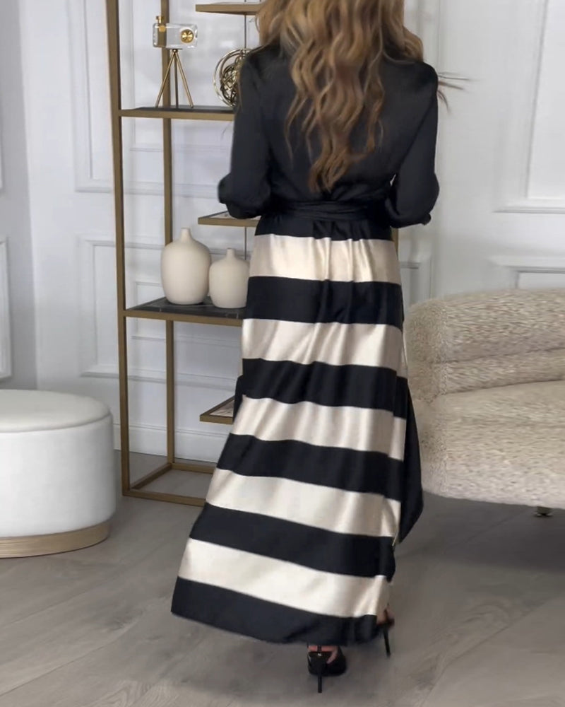 Ariana - Elegant Striped Dress
