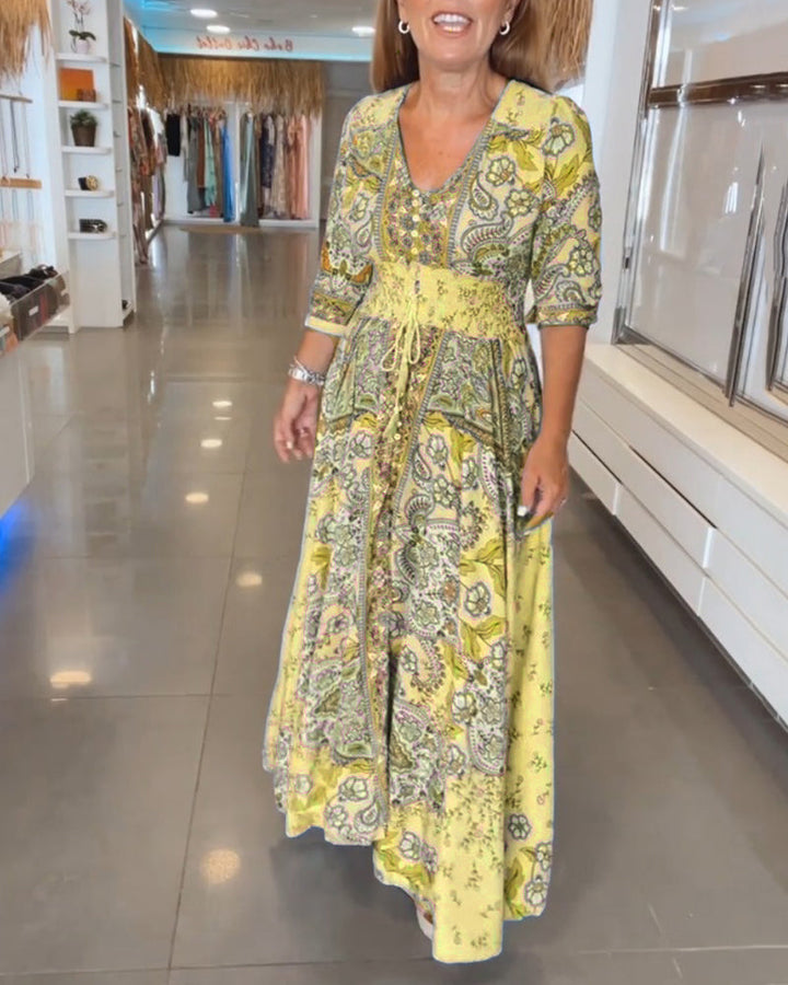 Mia – Elegant Vacation Dress with V-Neck