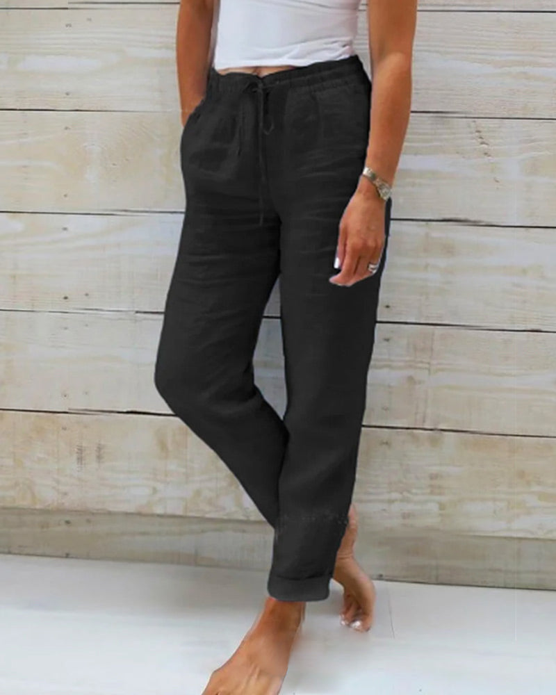 Allison | Tailored Cotton-Wool Pants