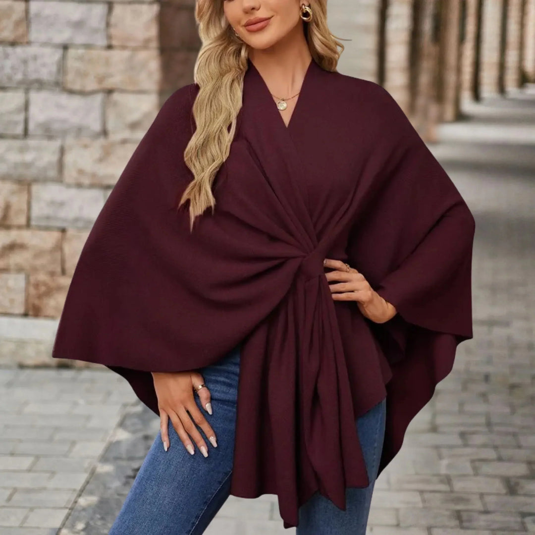 Stela | Elegant Draped Poncho