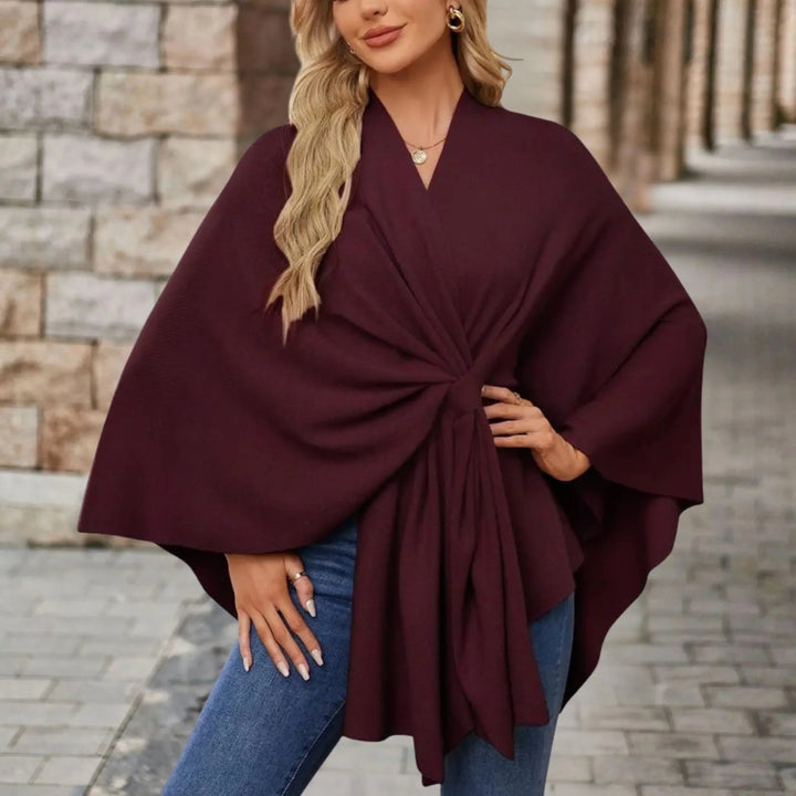 Stela | Elegant Draped Poncho