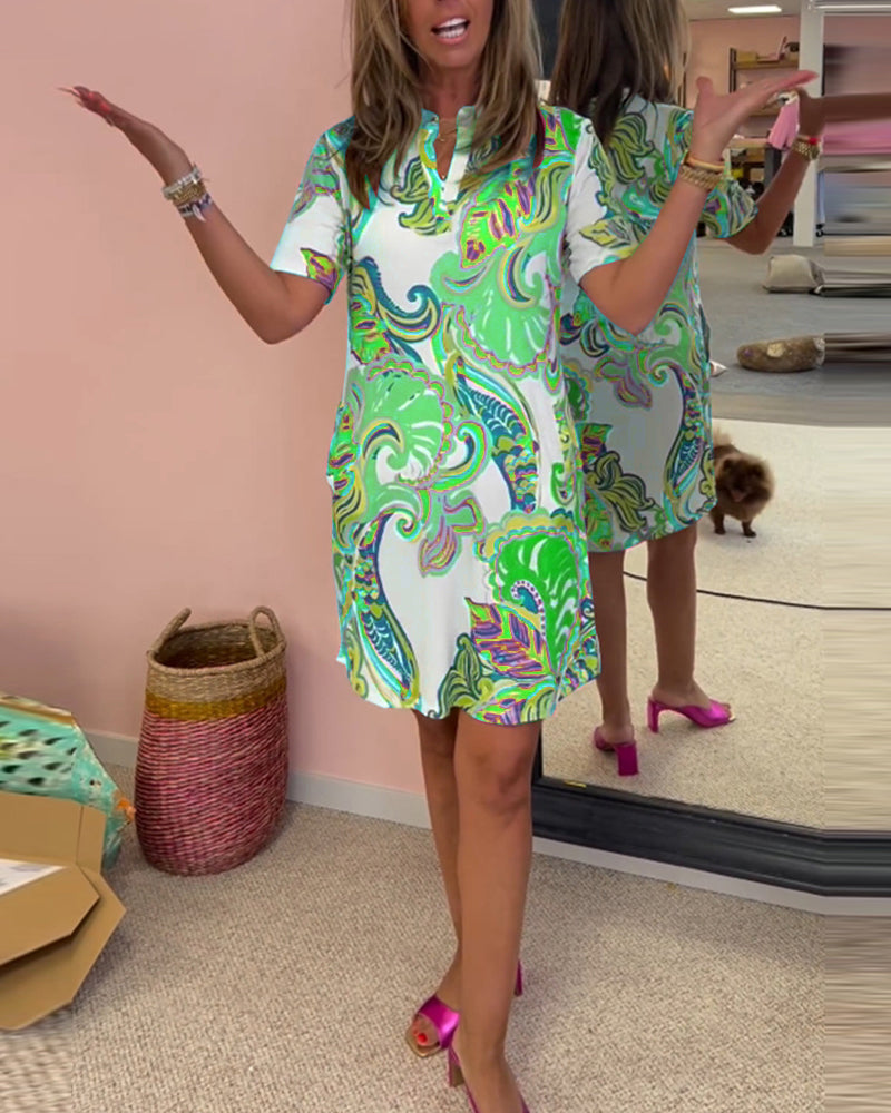 Slim Fit Dress with Print