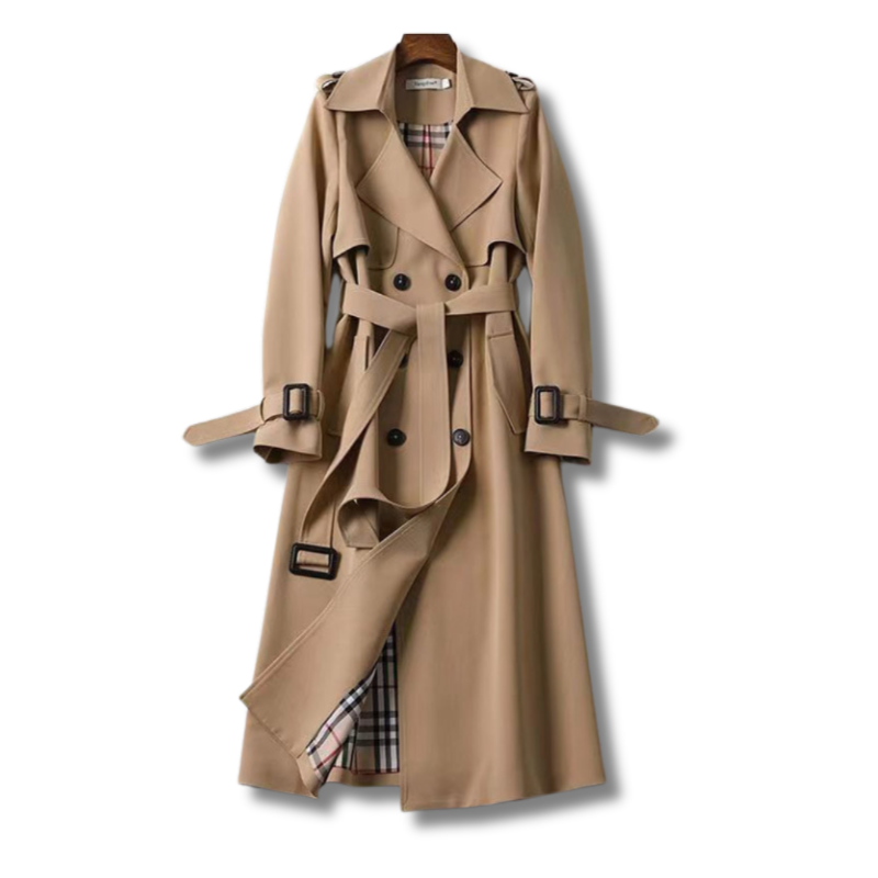 Amoura™ - Trench Coat with Belt, Classic and Elegant
