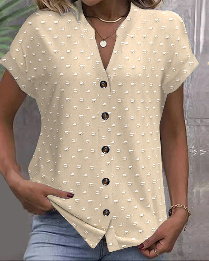 Amarys | V-Neck Shirt with Buttons