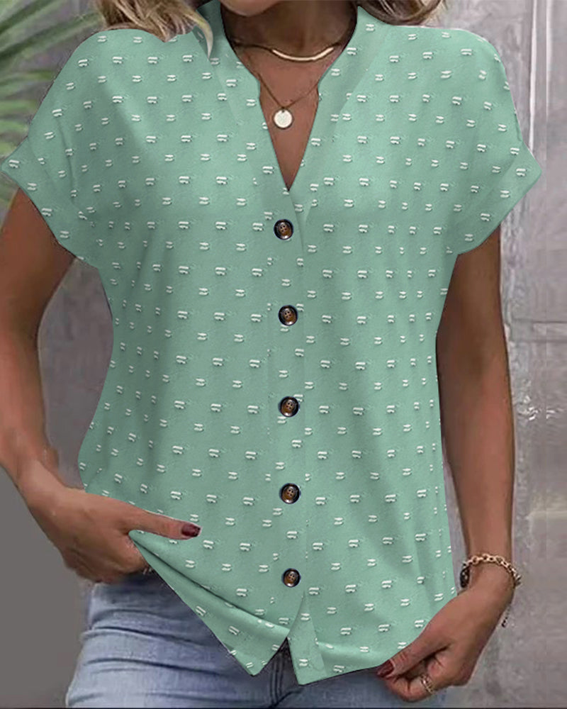 Amarys | V-Neck Shirt with Buttons