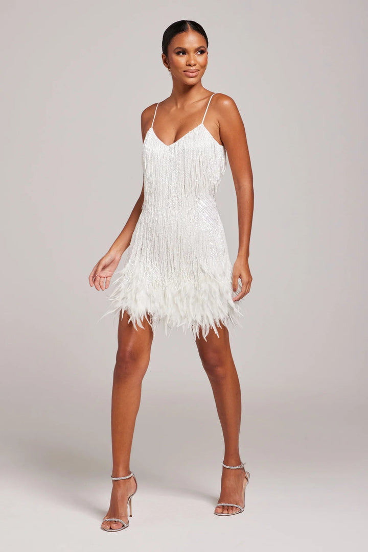 ALEXIS – MODERN FEATHERED PARTY DRESS FOR A NIGHT OUT