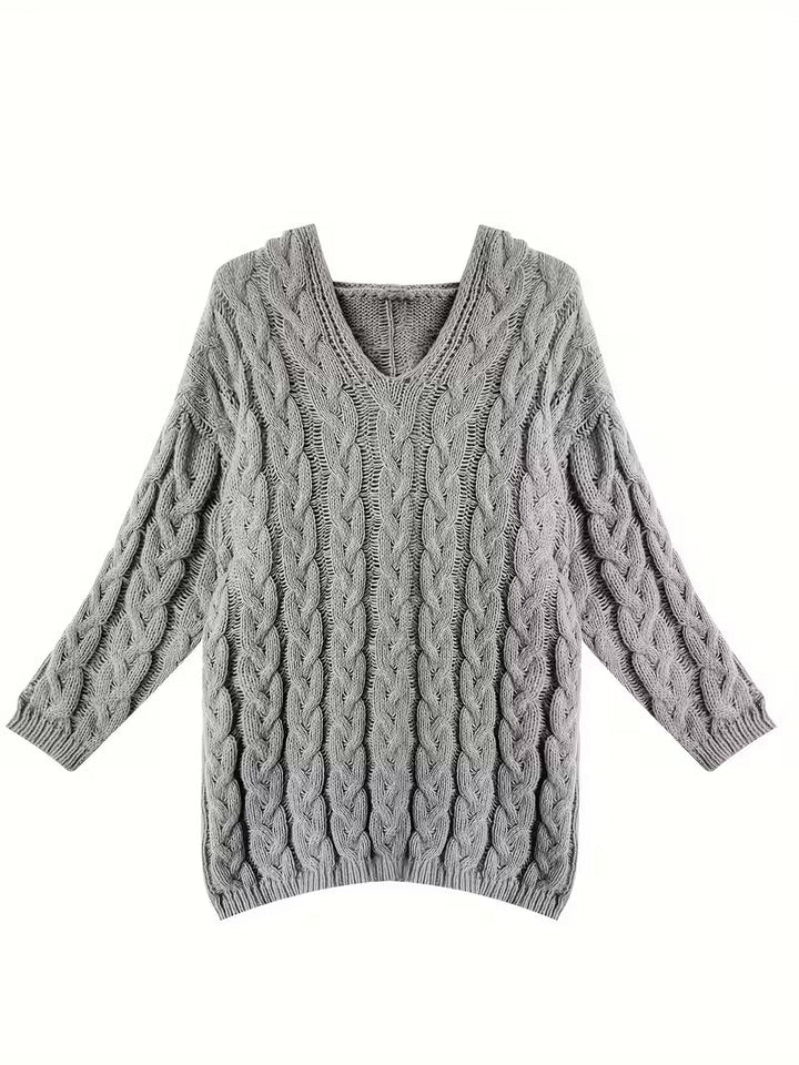 Mihaela | Informal Sweater with Long Sleeves Made of Knit
