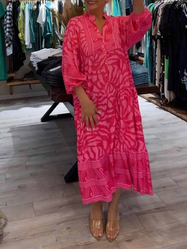 Chloe | Printed Dress with V-Neck