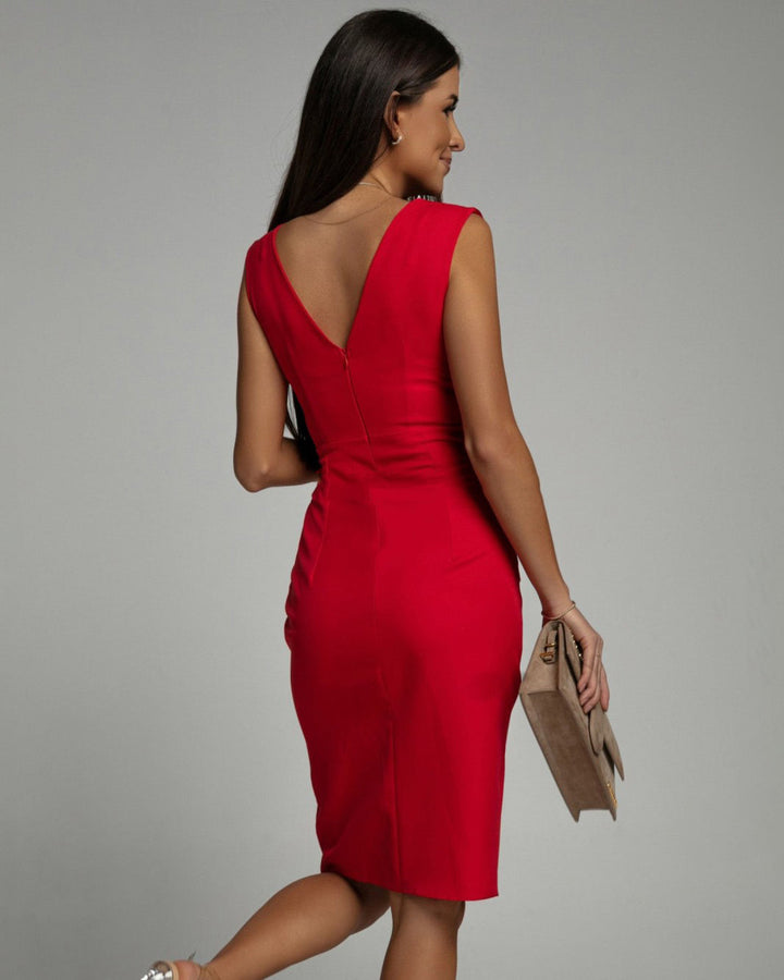Sophia | Elegant Dress with V-Neck and Slit