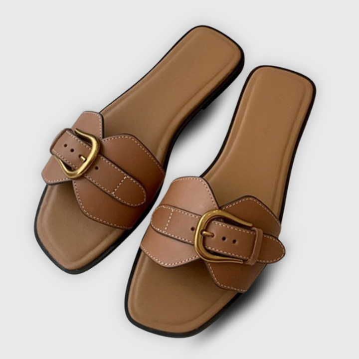 Erica | Elegant Flat Sandals with Buckle