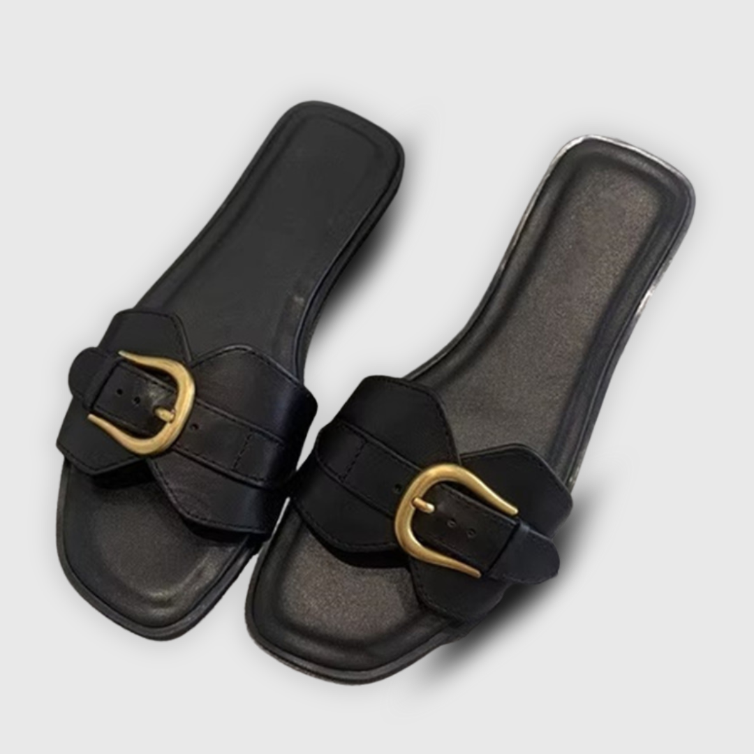 Erica | Elegant Flat Sandals with Buckle