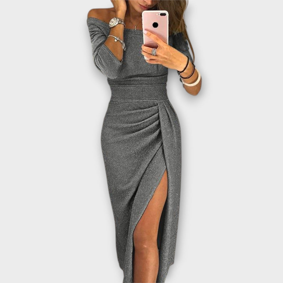 Amelia | Elegant Dress with Cut-Out Shoulders