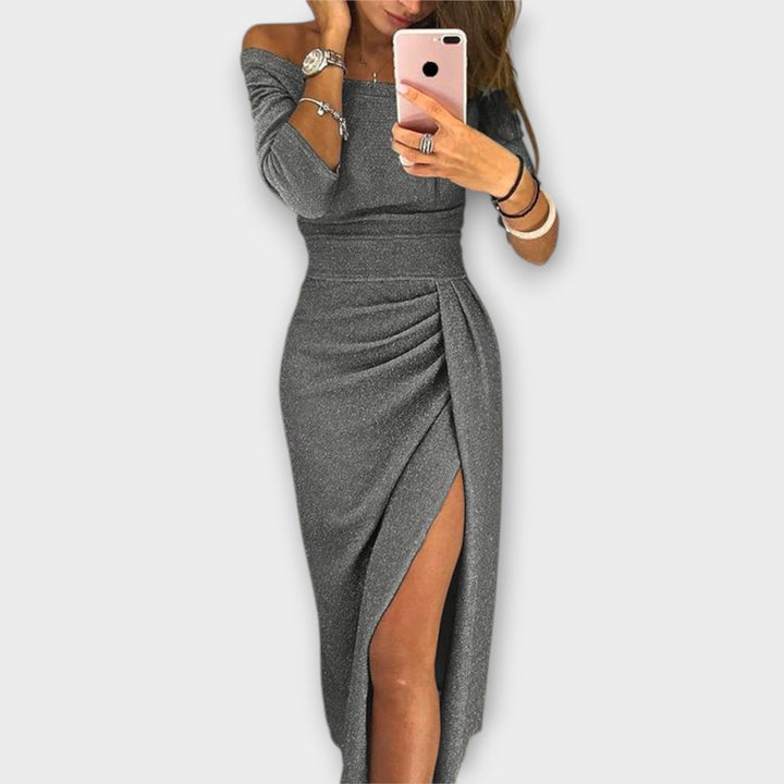 Amelia | Elegant Dress with Cut-Out Shoulders