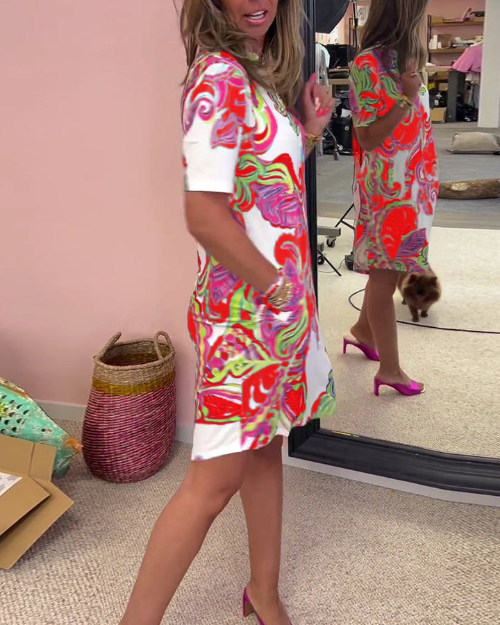 Slim Fit Dress with Print