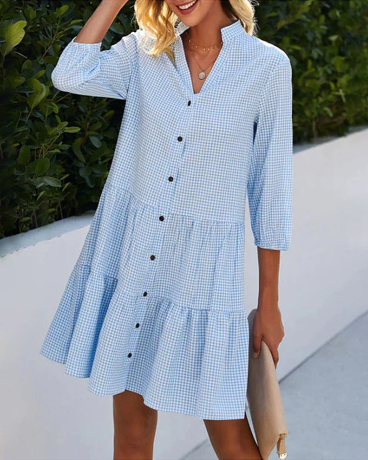 AMOURA – SUMMER CHECKERED DRESS