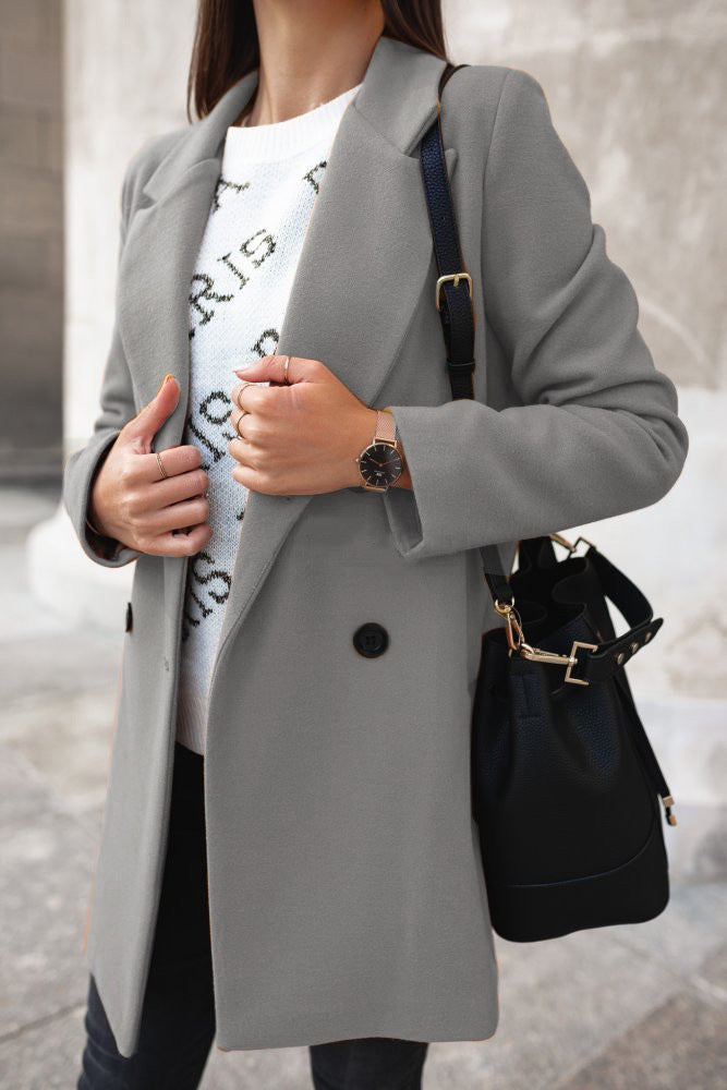 Teresa™ Elegant Coat with Lapel