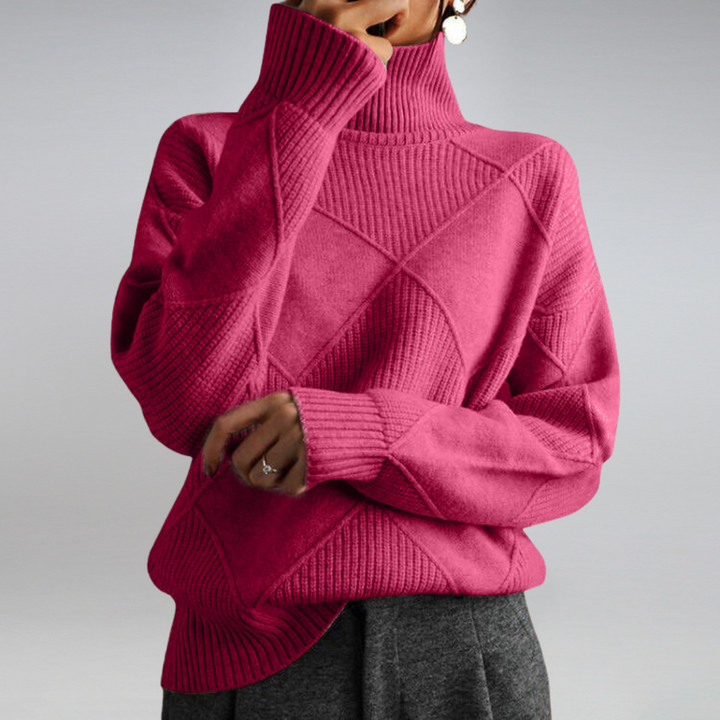 Adelle - Warm Sweater with High Collar