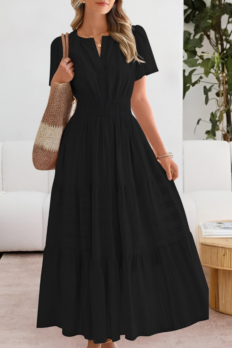 FREYA – MAXI DRESS WITH RUFFLES AND SUNLIT CHARM