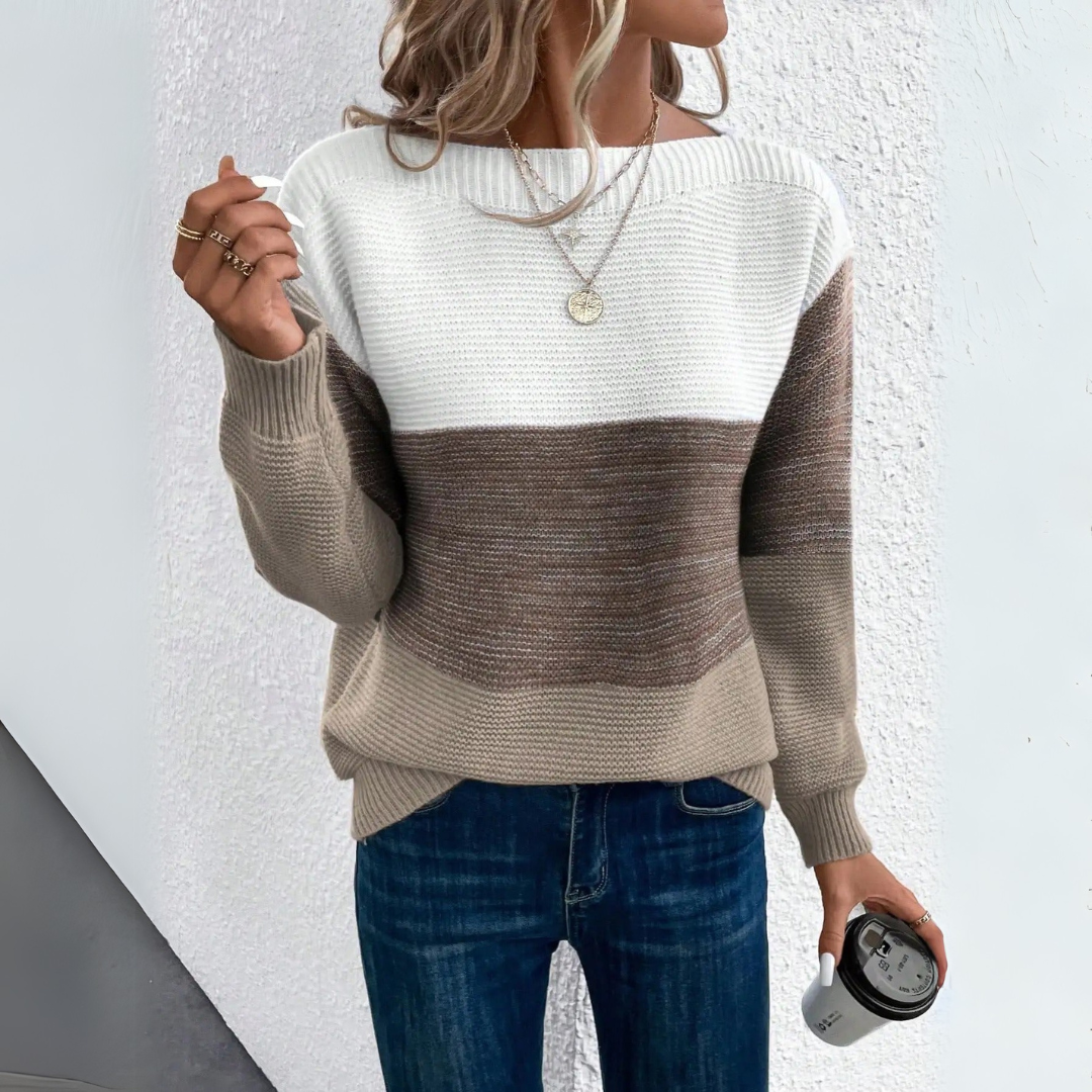 SARRA | Elegant Patchwork Sweater