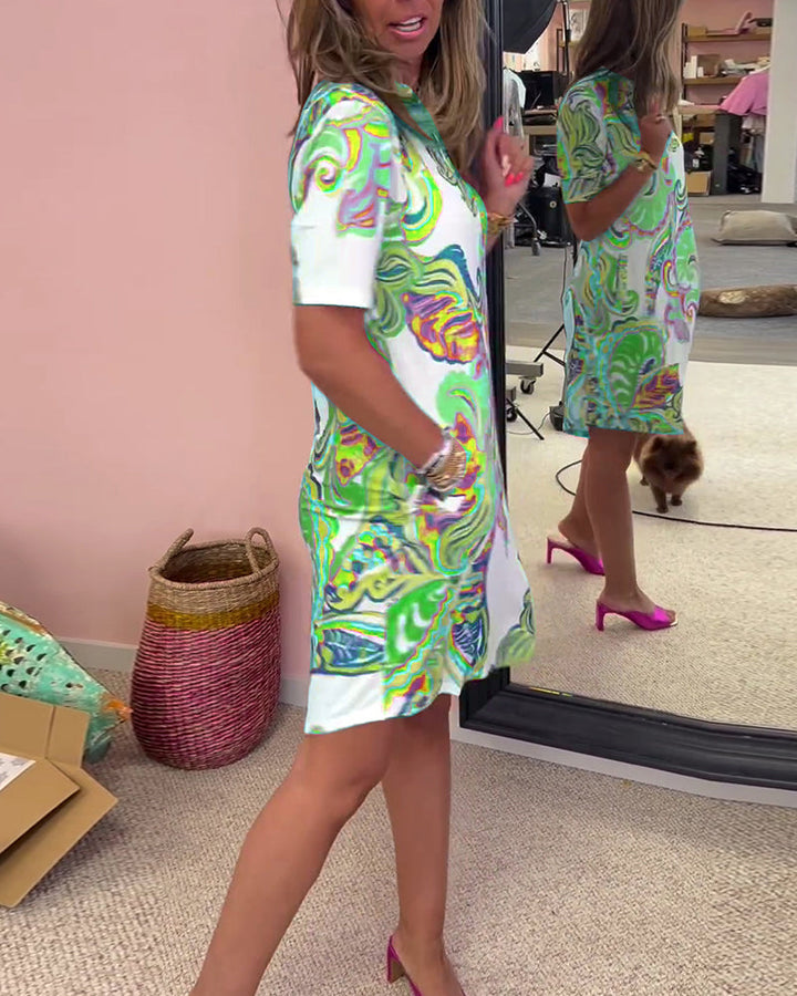 Slim Fit Dress with Print