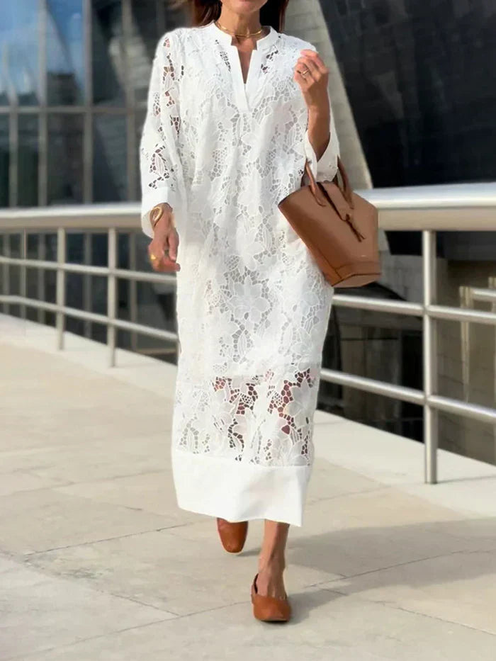 ALINA – ELEGANT WHITE LACE DRESS