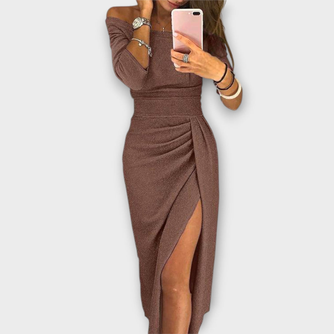 Amelia | Elegant Dress with Cut-Out Shoulders