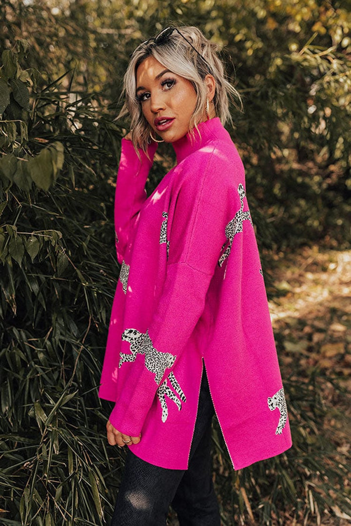 VIDA – VINTAGE CASUAL BLOUSE WITH TIGER AND LEOPARD PRINT