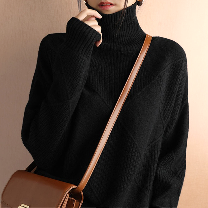 Lily - Thick Sweater with High Collar