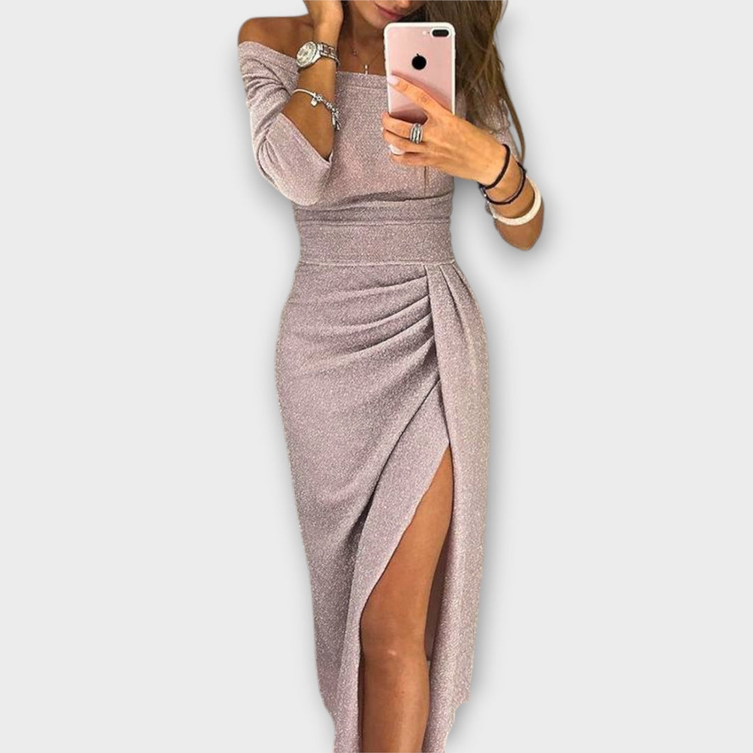 Amelia | Elegant Dress with Cut-Out Shoulders