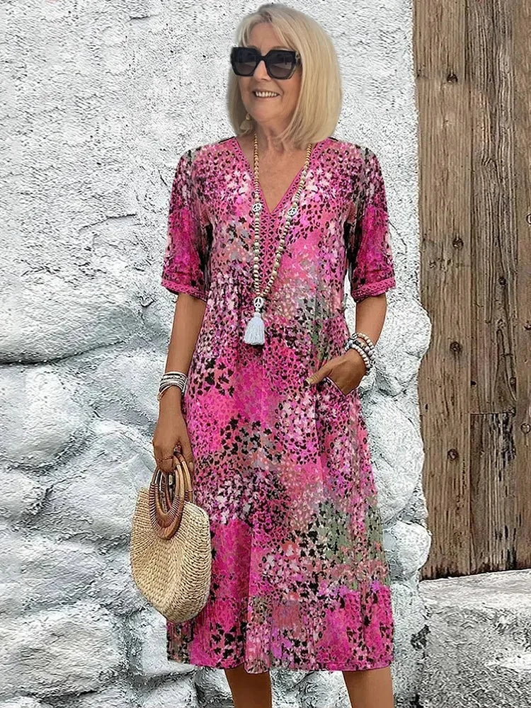 SUSAN – BOHO MIDI DRESS CAREFREE